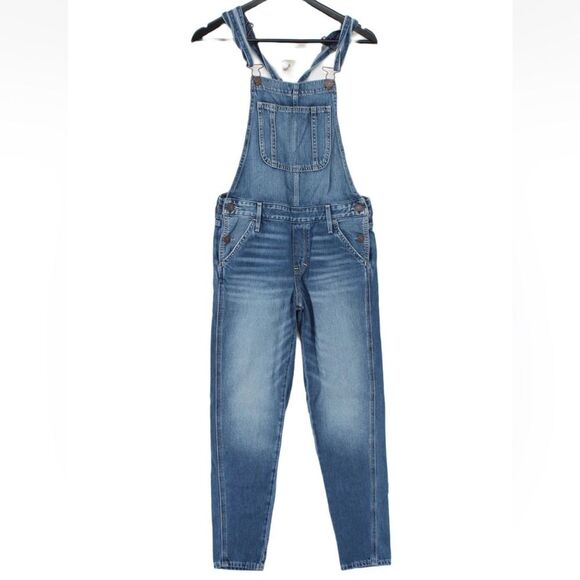 Abercrombie & Fitch Blue Denim adjustable women’s overalls Jean pants Small EUC! - Picture 12 of 12